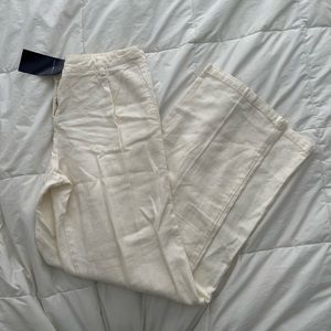 Brandy Melville Off White Pant with Zipper